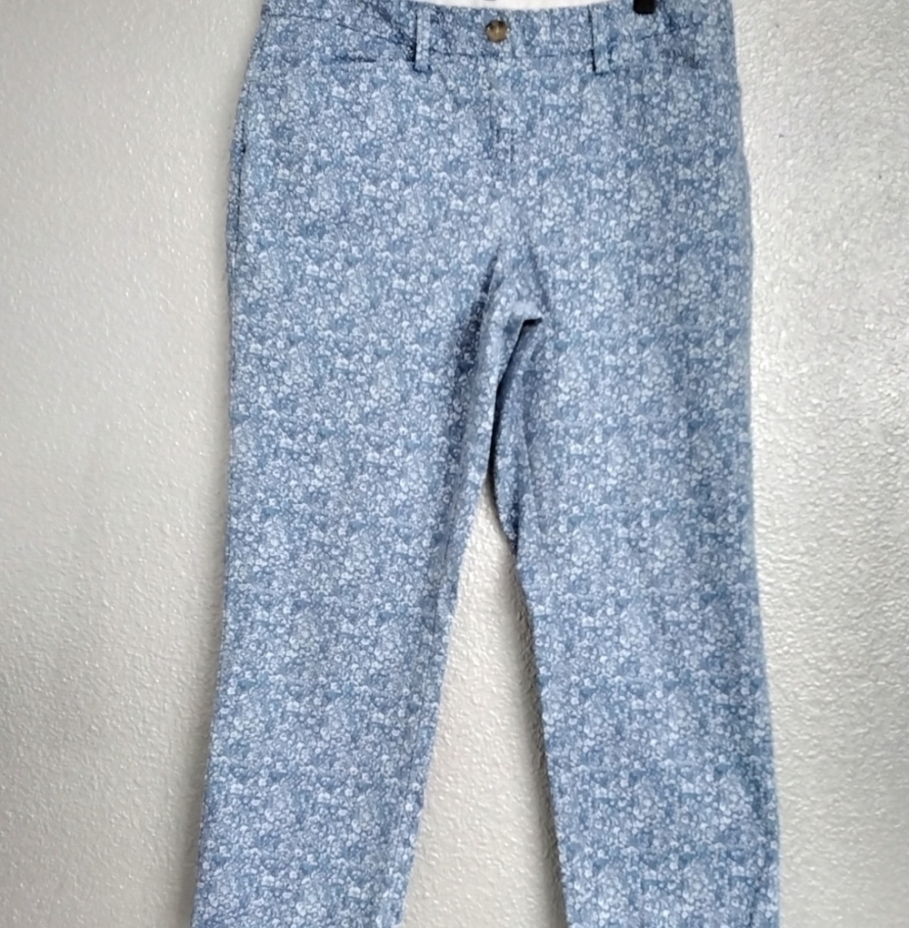 Lands End Women's Floral Mid Rise Pants Size 6P